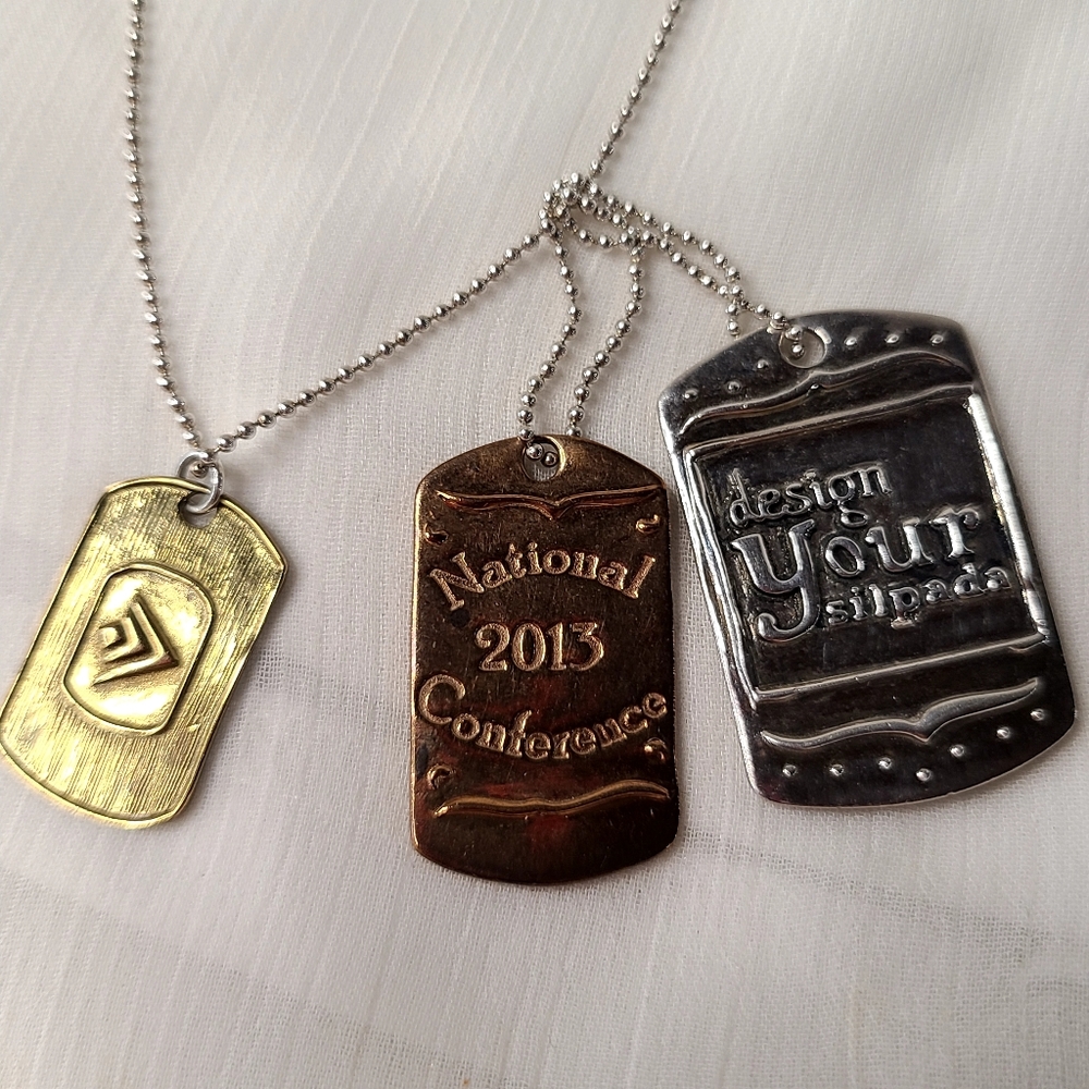 Silpada Sterling Silver National Conference Dog Tags 2013 Necklace